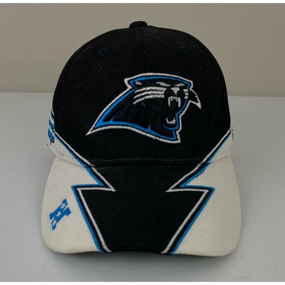 VTG Y2K Reebok NFL Carolina Panthers all-over print graphic strapback hat - Picture 2 of 7